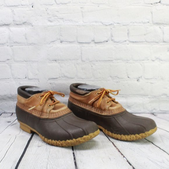 LL BEAN Gumshoe Padded Ankle Duck Bean Boots Sz 9 - Picture 2 of 9